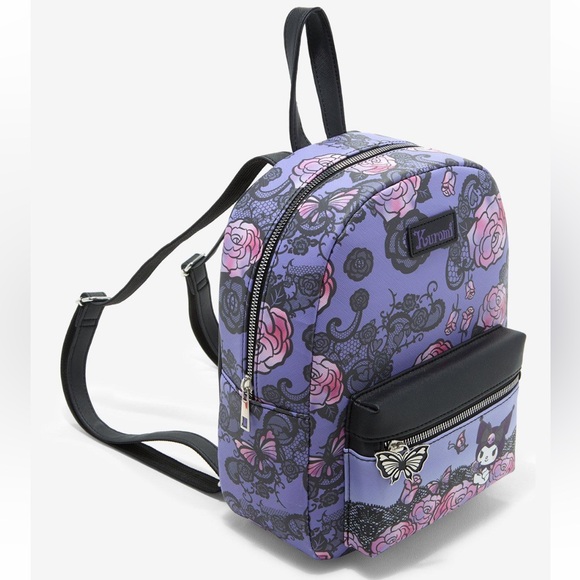 Kuromi Roses Lace Mini Backpack & Matching Cardholder Set New with Tags - Picture 5 of 9